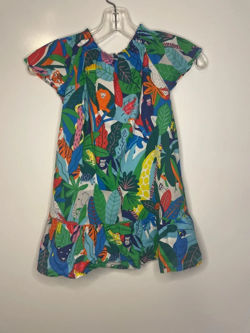 Mini Boden Colorful Tropical Kids Dress 5/6 - Picture 2 of 5